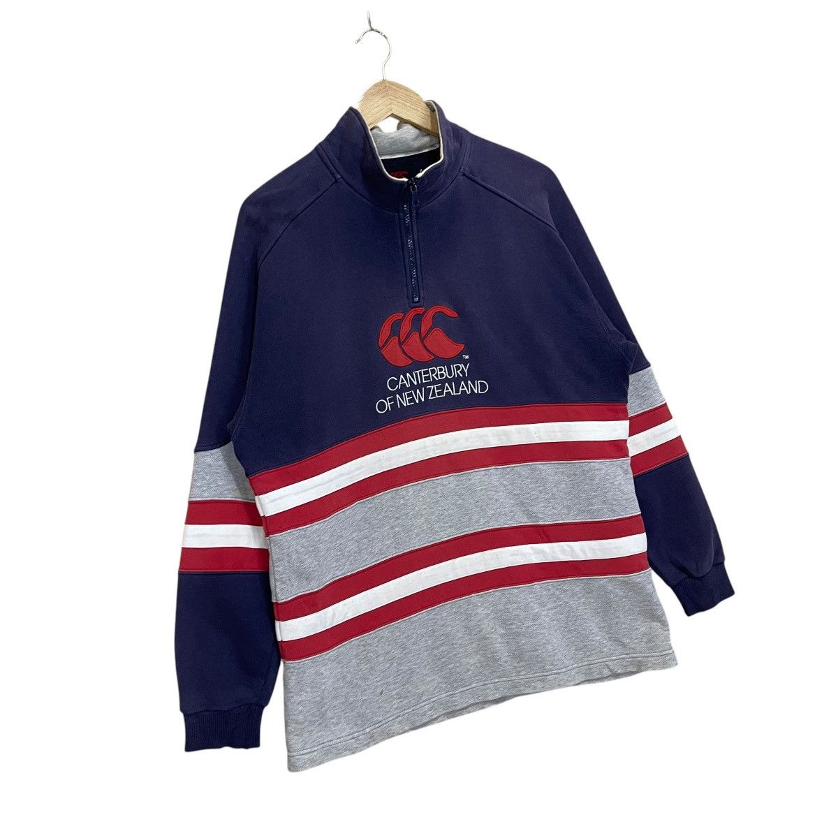 Canterbury of New Zealand Vintage 90s Canterbury Of New Zealand Halfzip Sweatshirt Size US M / EU 48-50 / 2 - 2 Thumbnail