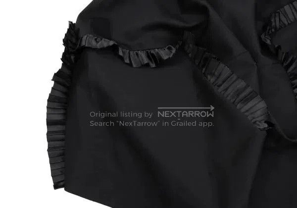 Comme des Garcons Comme Des Garcons size S Black Retro 3D Lace Hem Skirt Size 22" - 6 Thumbnail