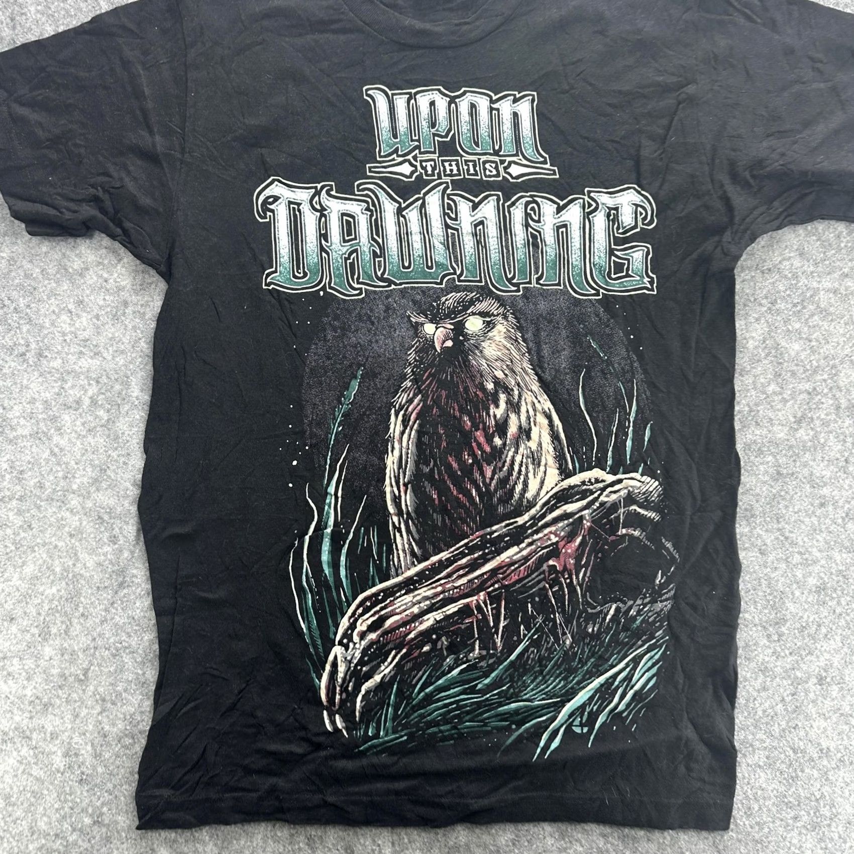 Tultex Upon This Dawning Shirt Mens Small Black Owl Graphic Band Tee Size US S / EU 44-46 / 1 - 3 Thumbnail