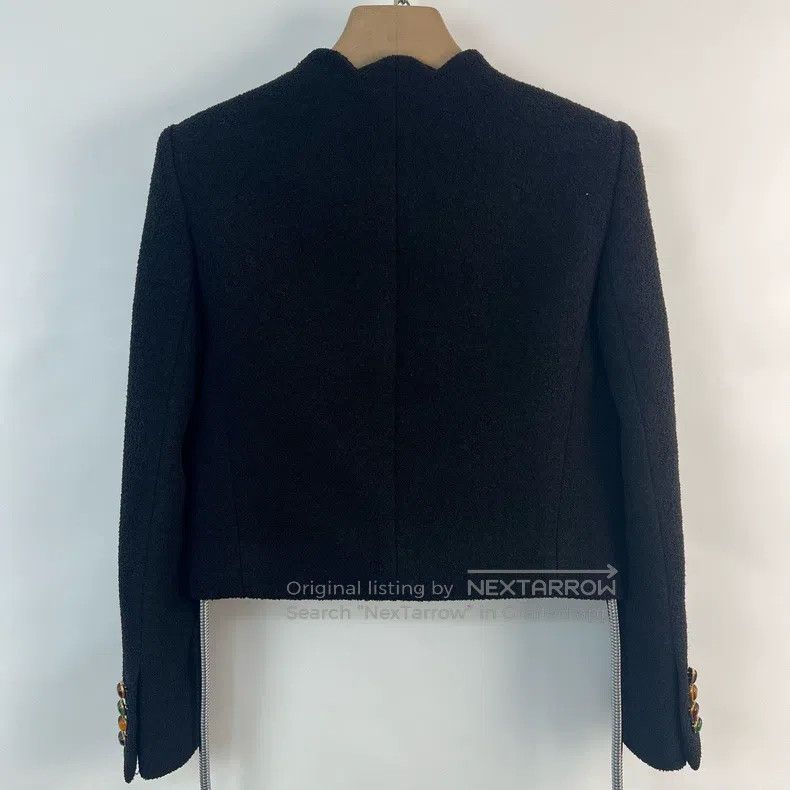 Saint Laurent Paris Saint Laurent Paris Black Velvet Jacket with Colored Heart Size S / US 4 / IT 40 - 3 Thumbnail