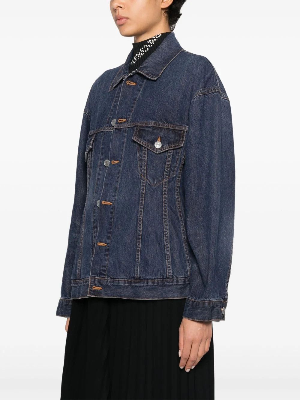 Balenciaga o1srvl11e1125 Hourglass Jacket in Blue Size S / US 4 / IT 40 - 3 Thumbnail