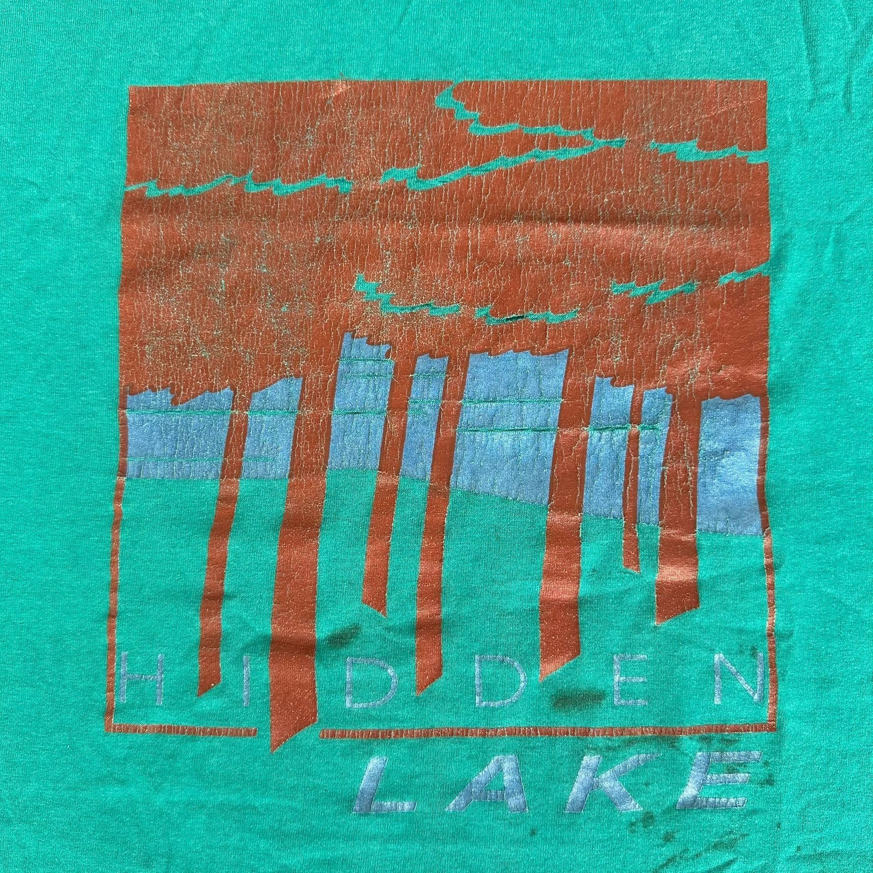 Hanes Vintage 90s Hidden Lake Landscape T-Shirt Gorpcore Single St Size US XL / EU 56 / 4 - 2 Thumbnail