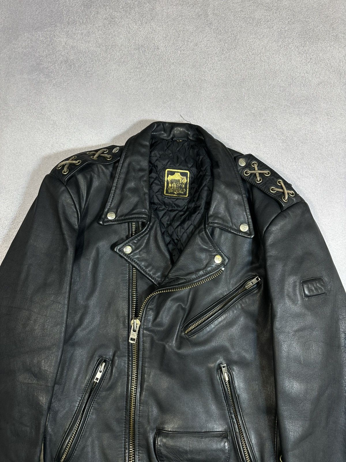 Other Vintage IXS Men’s Moto Heavy Lace-up Leather Jacket Sz M Size US M / EU 48-50 / 2 - 2 Thumbnail