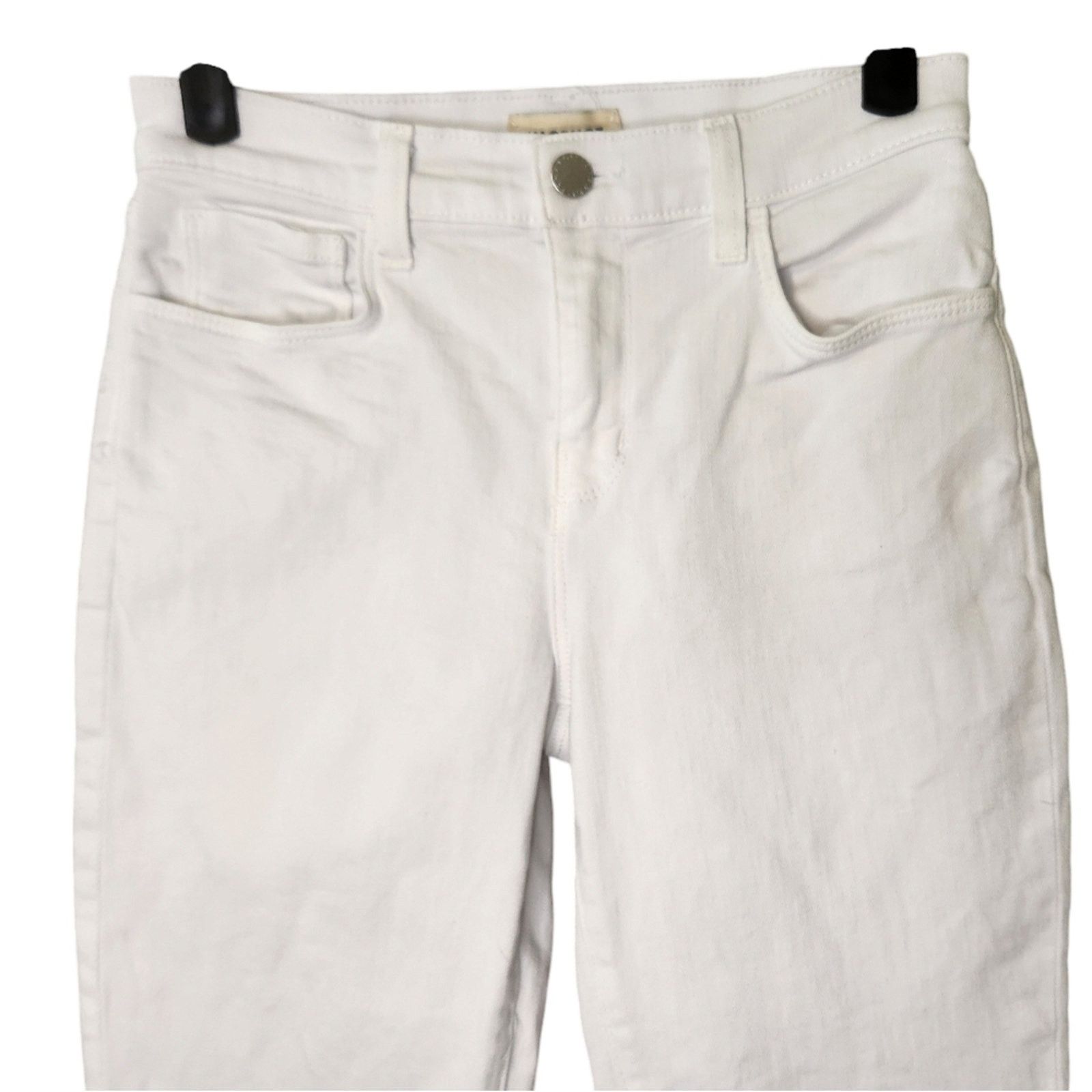L'AGENCE L'Agence Sada Crop Slim Leg High Rise White Jeans 24 Size 24" / US 00 / IT 34 - 6 Thumbnail