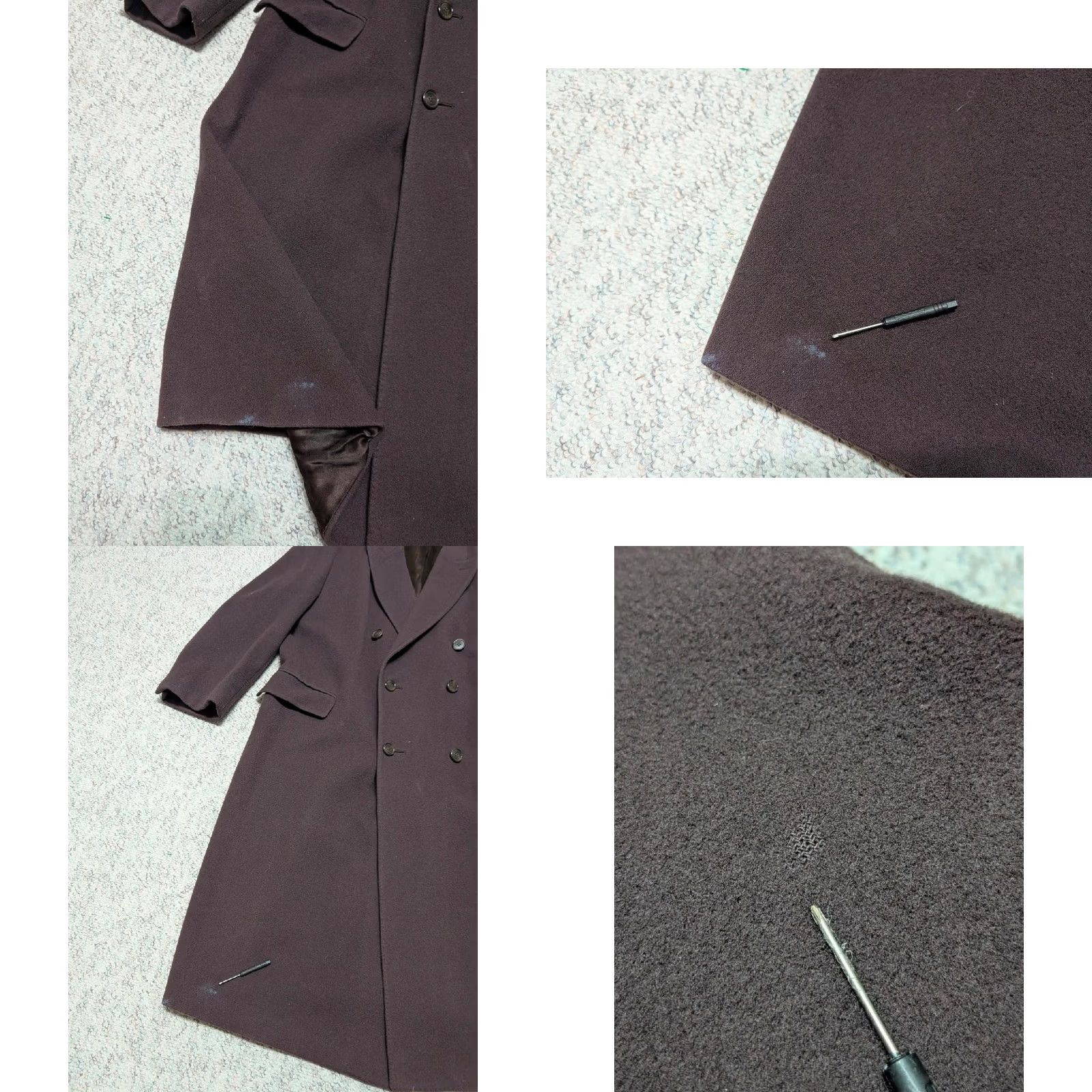 Doublet VINTAGE overcoat Britain made double breasted 46 purple wine wool XL Men England coat Size US XL / EU 56 / 4 - 9 Thumbnail