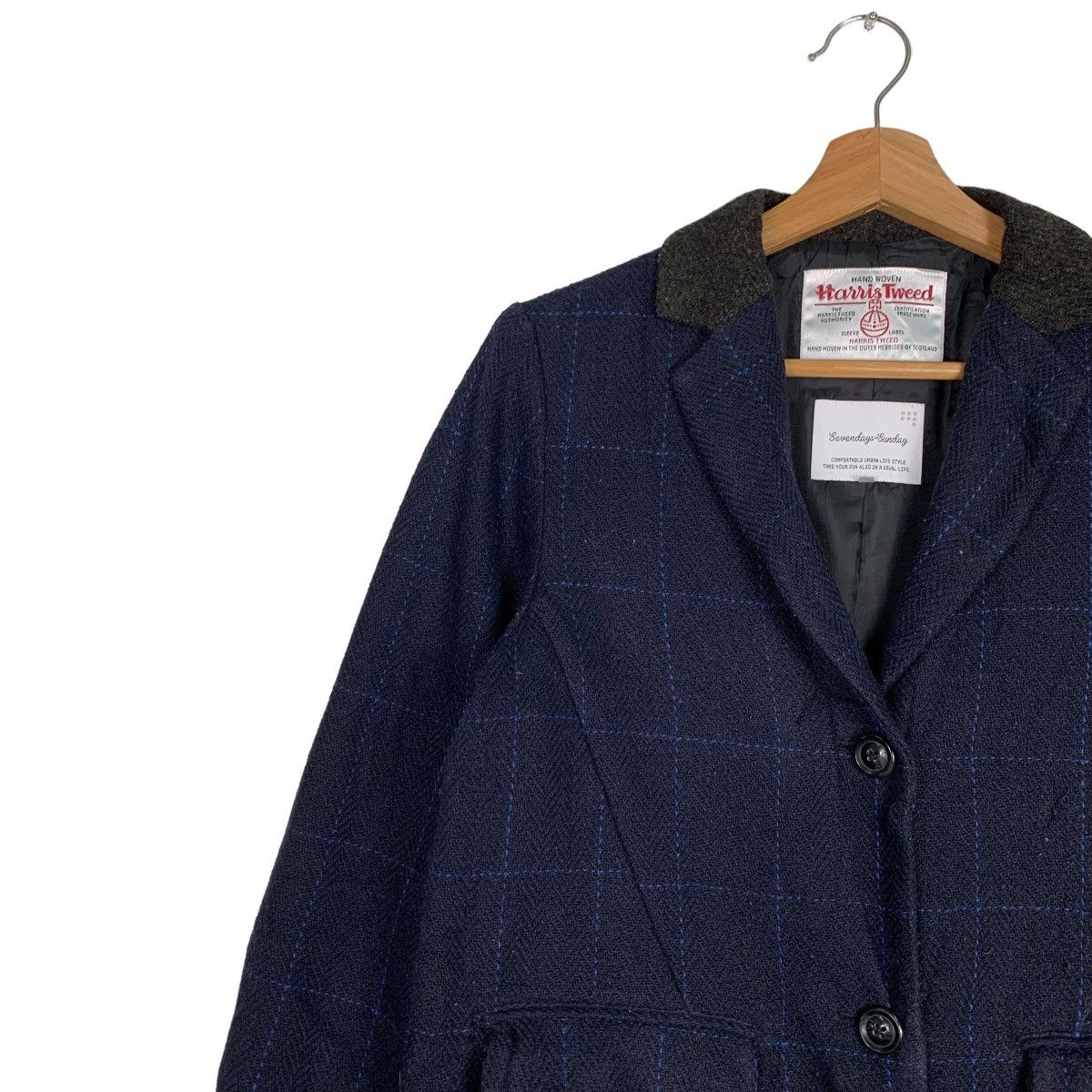 Harris Tweed SEVENDAYS-SUNDAY HARRIS TWEED CHECKED COAT #0197-C10 Size US M / EU 48-50 / 2 - 7 Thumbnail