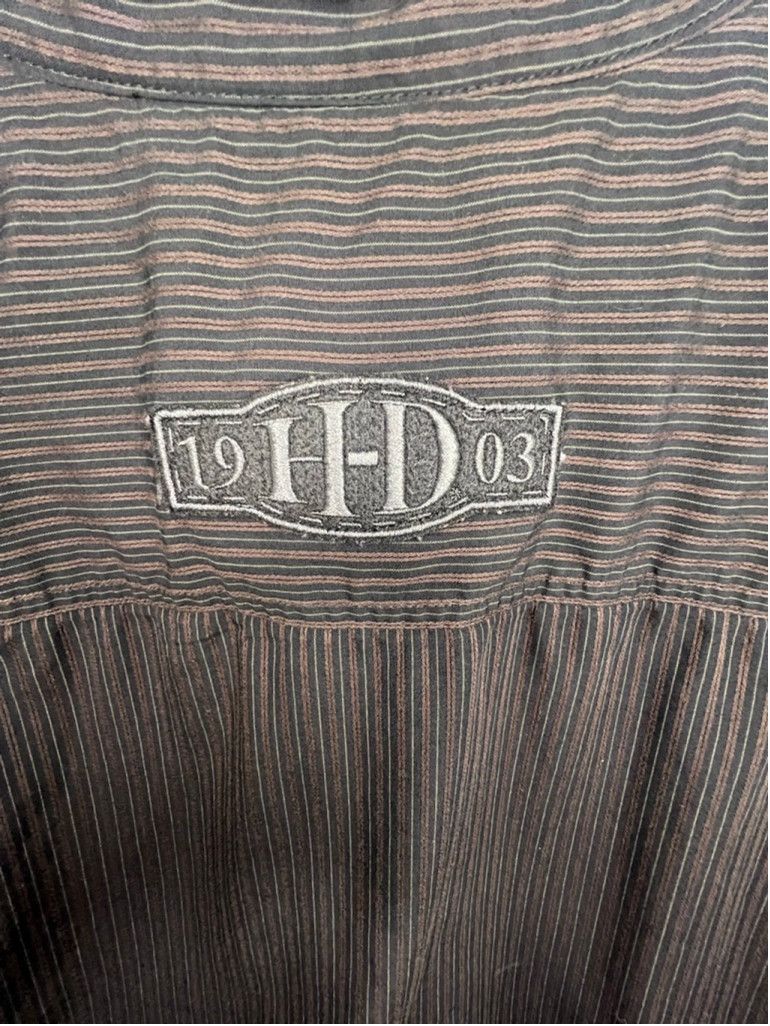 Harley Davidson Harley Davidson Long Sleeve Pinstripe Button Collared Shirt Size US XXL / EU 58 / 5 - 5 Thumbnail