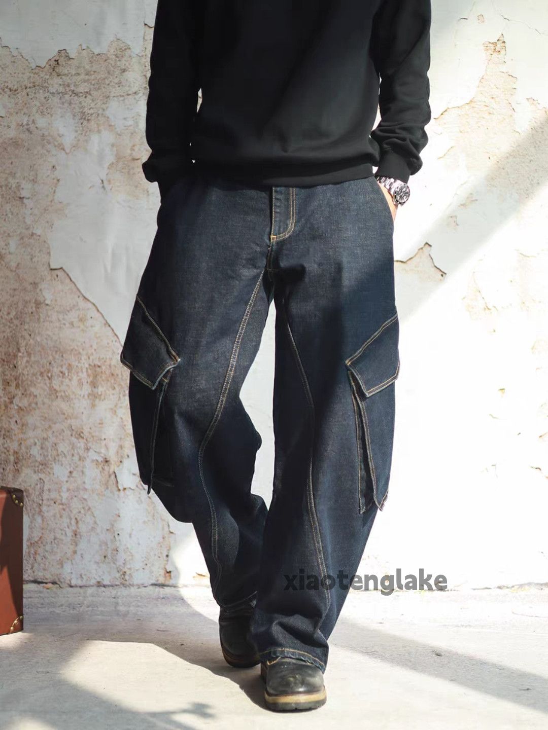 Vintage Custom unisex utility loose baggy skate hiphop cargo jeans Size US 32 / EU 48 - 5 Thumbnail