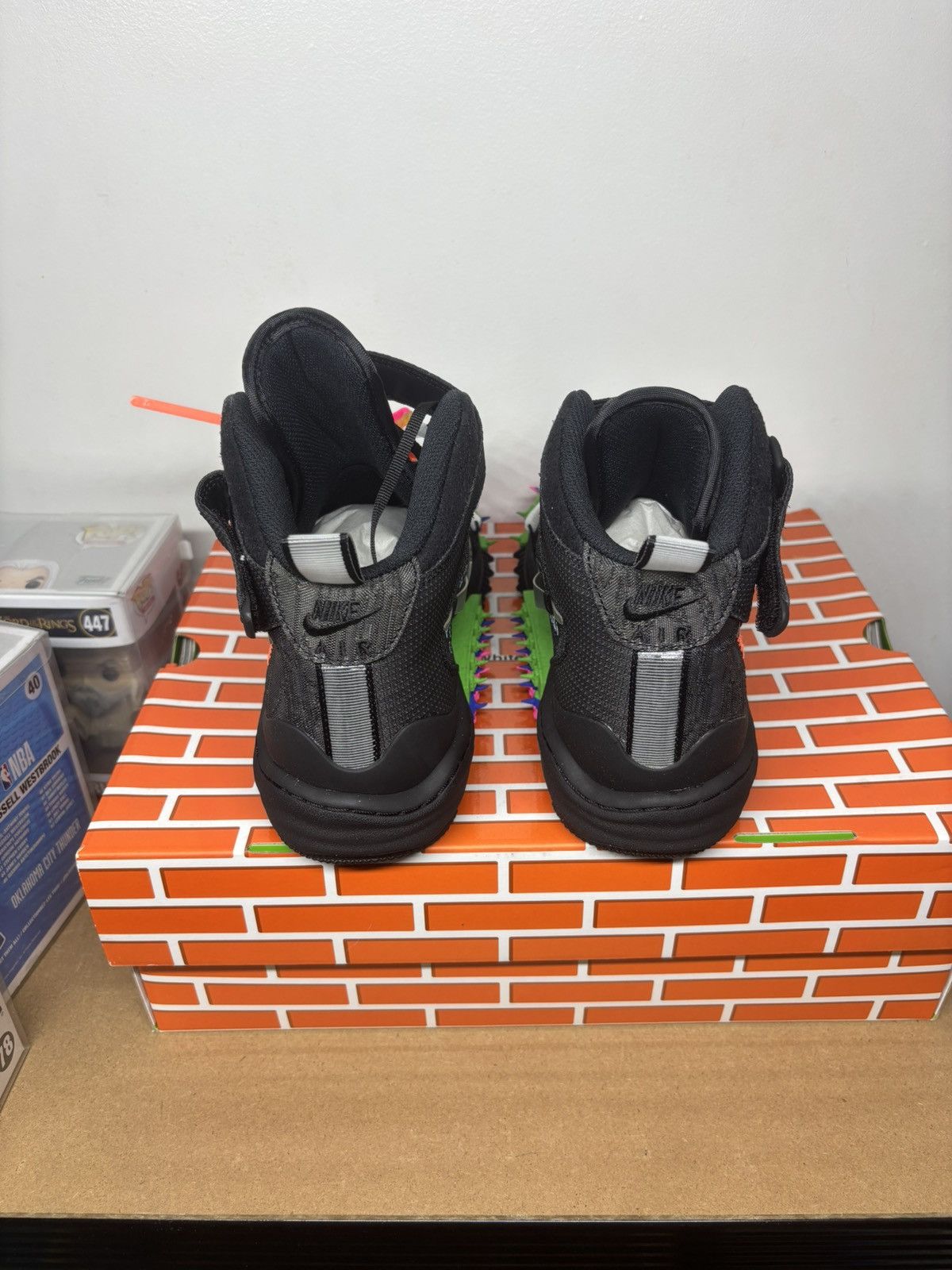 Nike × Off-White NIKE x OFF-WHITE Air Force 1 Mid SP Black Men's - Size 10.5 Size US 10.5 / EU 43-44 - 4 Thumbnail