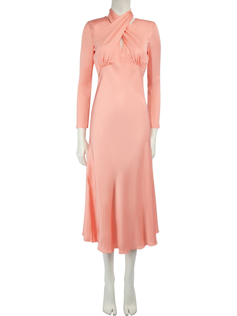 sandro tie neck dress