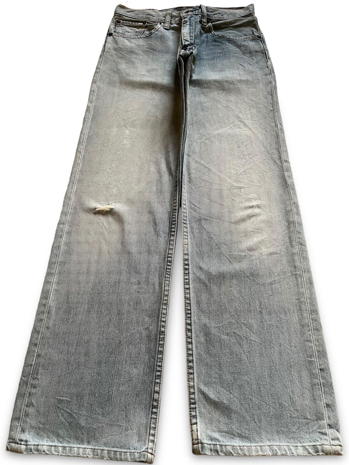 Levi's × Levi's Vintage Clothing Vintage 90s Levis 502 Light Wash Distressed Loose Jeans Size US 29 - 1 Thumbnail