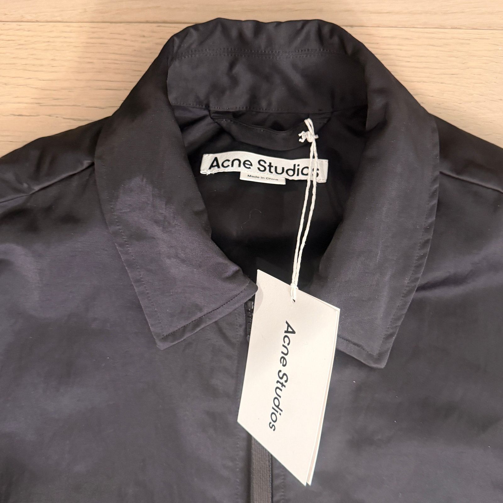 Acne Studios black nylon utility jacket size 46 new with tag
