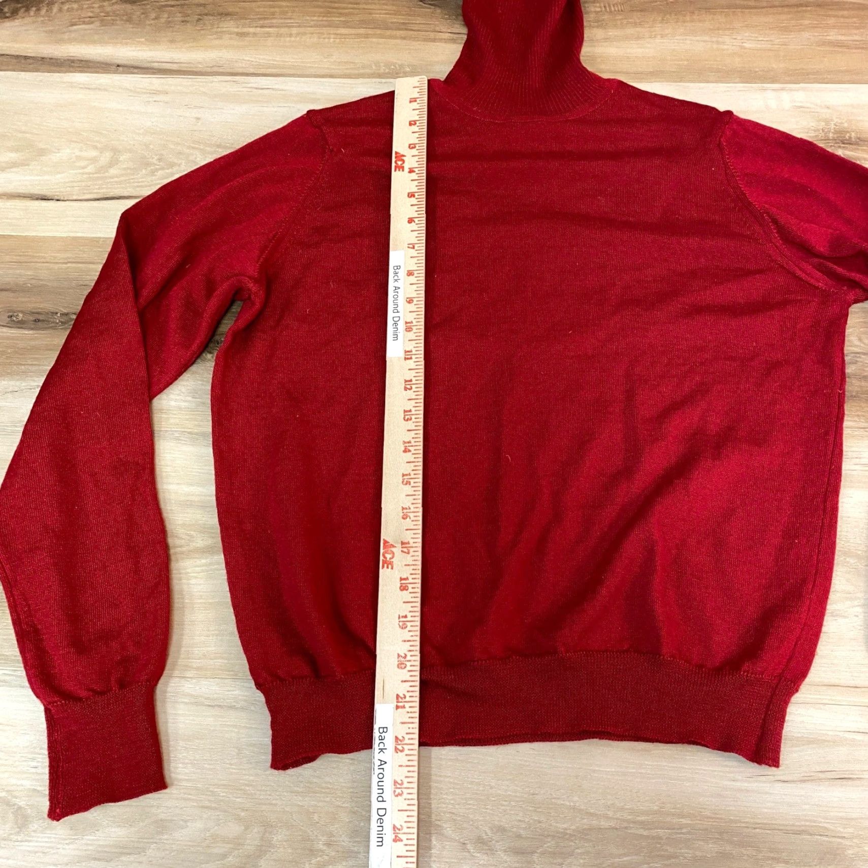 Bloomingdale's VINTAGE Bloomingdale's Turtleneck Sweater Mens M Red 100% Wool Knit Pullover Long Sleeve Woolen Ivy League Classic Fall Winter Men Size US M / EU 48-50 / 2 - 5 Thumbnail
