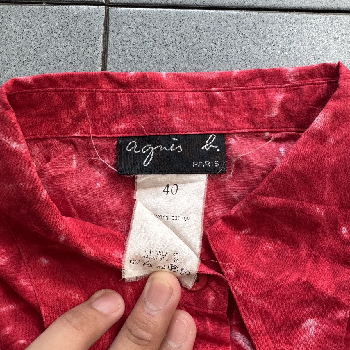 agnes b. 1990s Agnes B. Red Flower Rose Pattern Size S / US 4 / IT 40 - 3 Thumbnail