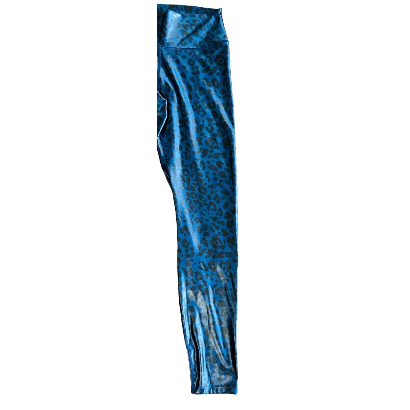 Vintage WITH Women's Blue Cheetah Legging Pants Sz M Animal Print Size 32" / US 10 / IT 46 - 3 Thumbnail