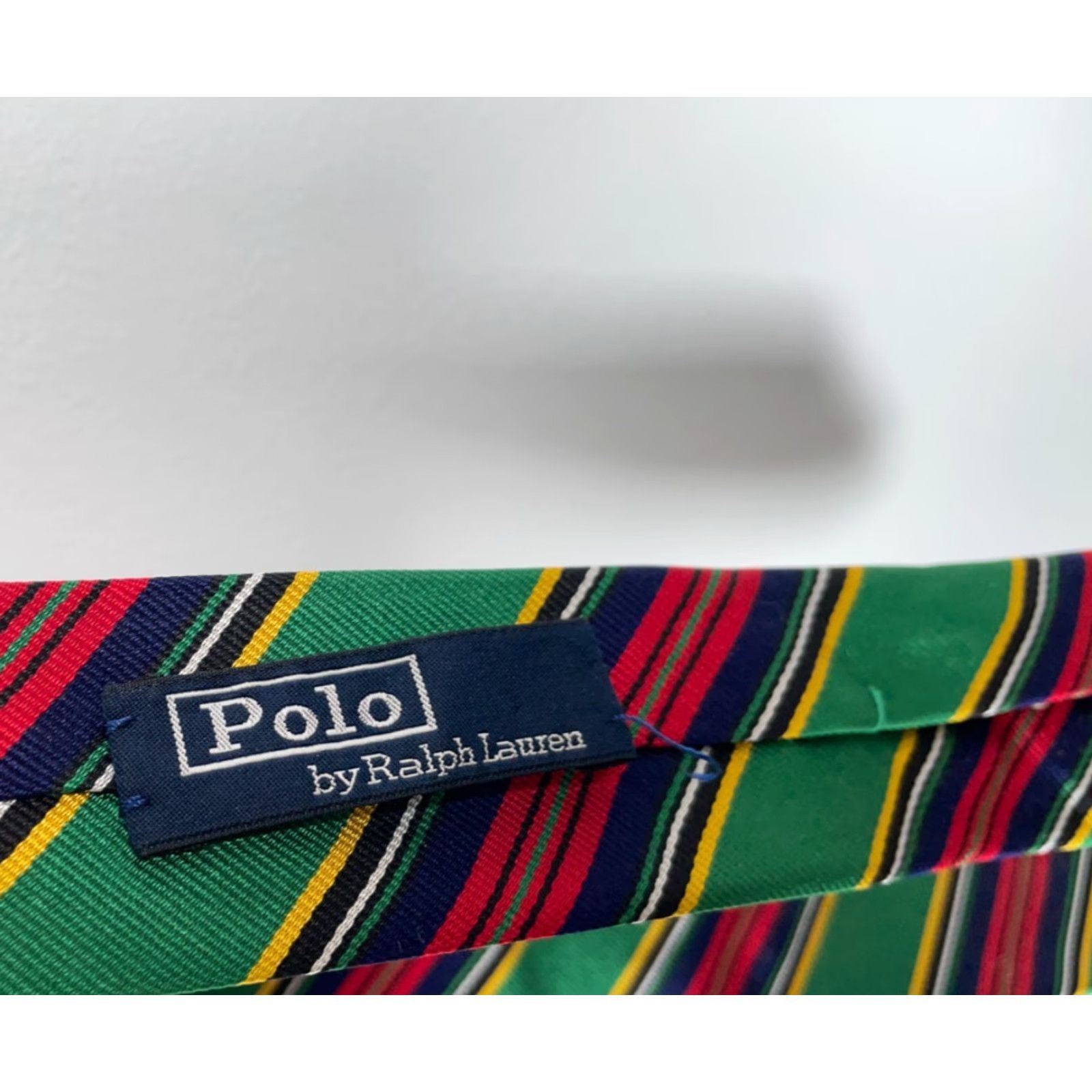 Polo Ralph Lauren VINTAGE Polo Ralph Lauren Silk Tie Green Red Striped 57" Preppy Necktie Mens Size US M / EU 48-50 / 2 - 2 Thumbnail