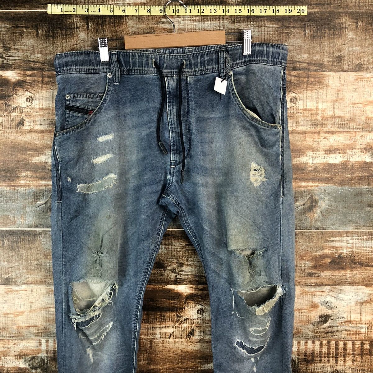 Diesel Diesel Blue Distressed Denim Pants #A2092 Size US 33 - 4 Thumbnail
