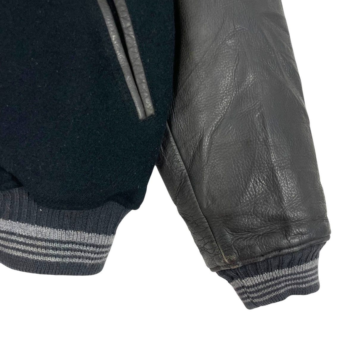 If Six Was Nine Vintage 90s Leather Varsity Jacket Lahechura Magnifica Size US L / EU 52-54 / 3 - 8 Thumbnail