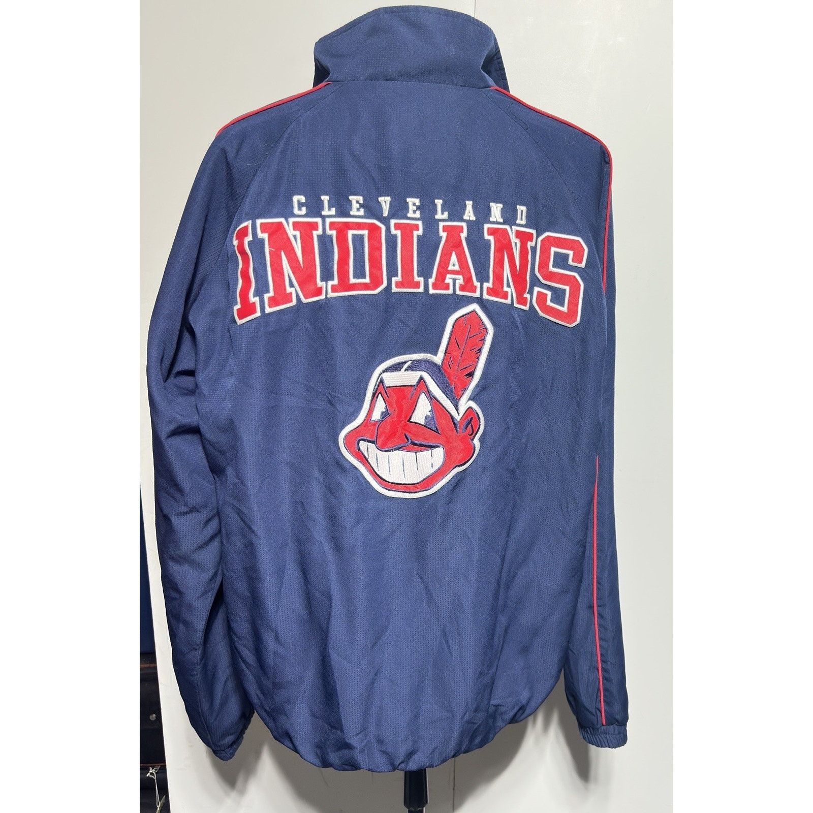 MLB Vtg Cleveland Indians Carl Banks G3 Big Logo Jacket Medium Size US M / EU 48-50 / 2 - 1 Thumbnail