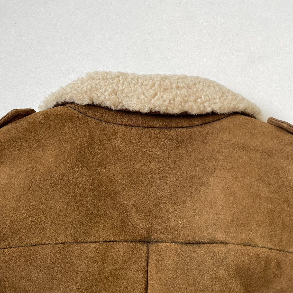 Miu Miu Mid 2000s Tan Shearling Jacket Size US M / EU 48-50 / 2 - 16 Thumbnail