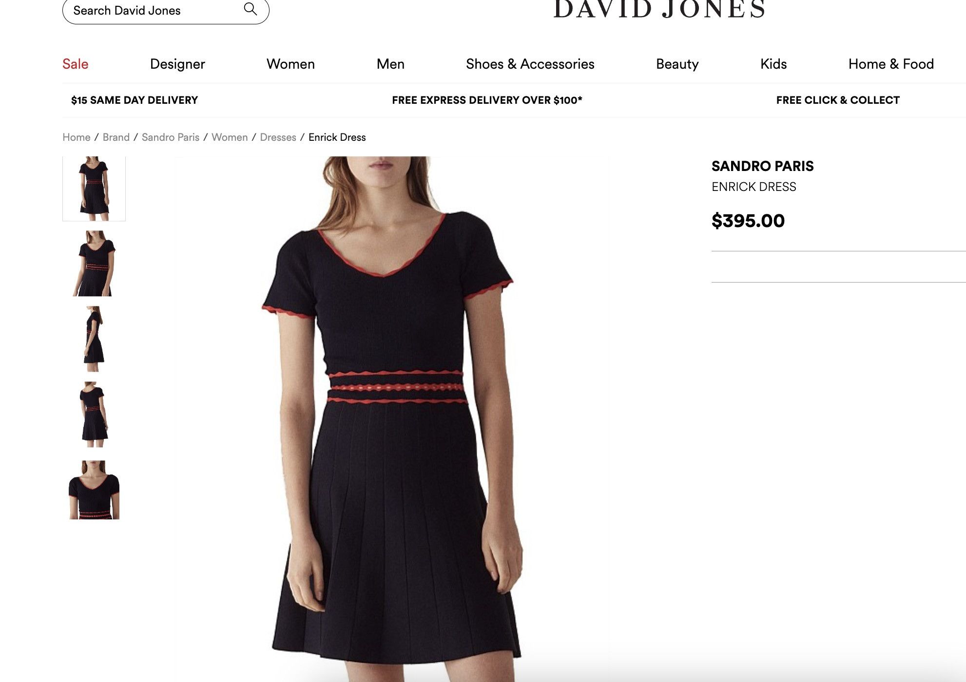 Sandro Sandro Paris dress, New, Small Size S / US 4 / IT 40 - 1 Thumbnail