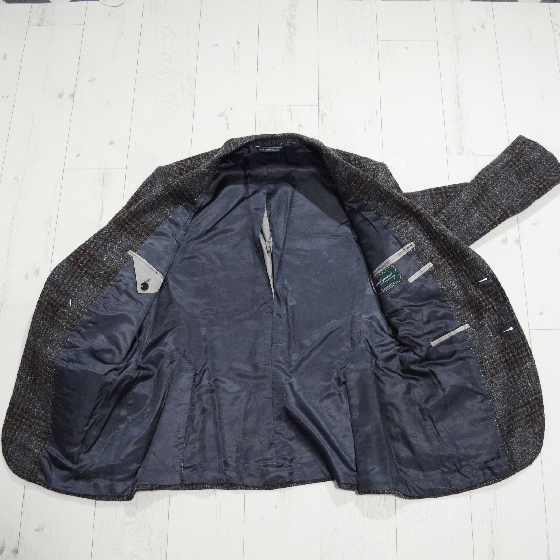 Other Martin Greenfield Tweed Blazer Coat Check 42 Hadn Tailored Size 42R - 7 Thumbnail