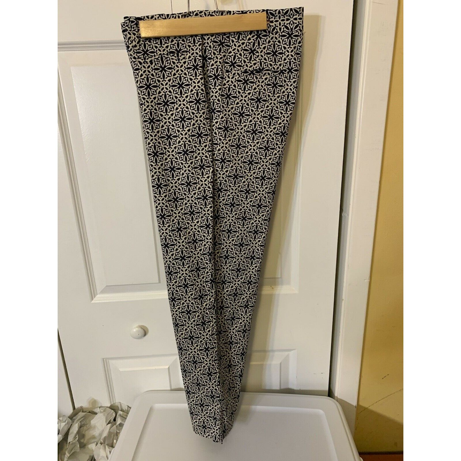 Other TALBOTS Black White Paisley Women Sz 10 Pants Size 32" / US 10 / IT 46 - 6 Thumbnail