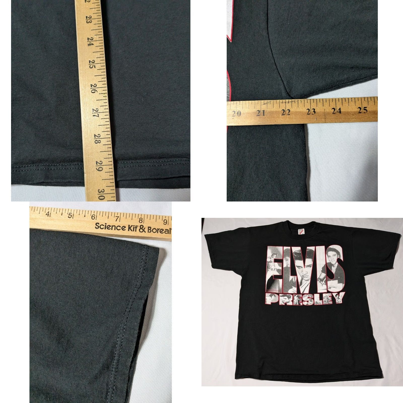 Vintage VTG 90s ELVIS PRESLEY Men XL Black Cotton Graphic T-Shirt Made In USA Tes Size US XL / EU 56 / 4 - 8 Thumbnail
