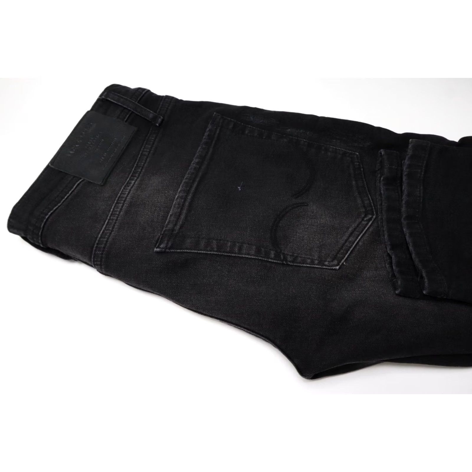 Jack & Jones JACK & JONES Slim Fit Glenn Jeans Men's W33/L32 Black Faded Distressed Whiskers Jeans Size US 33 - 7 Thumbnail