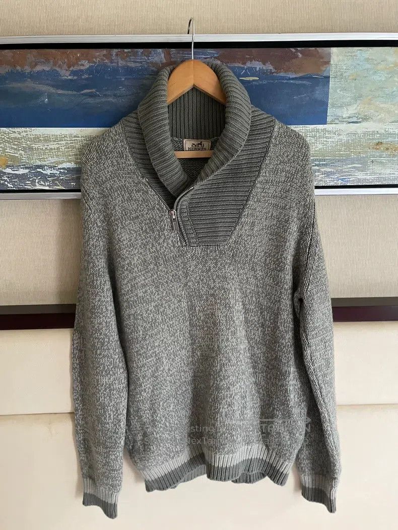Hermes Hermes Gray Sweater Size XL / US 12-14 / IT 48-50 - 1 Thumbnail