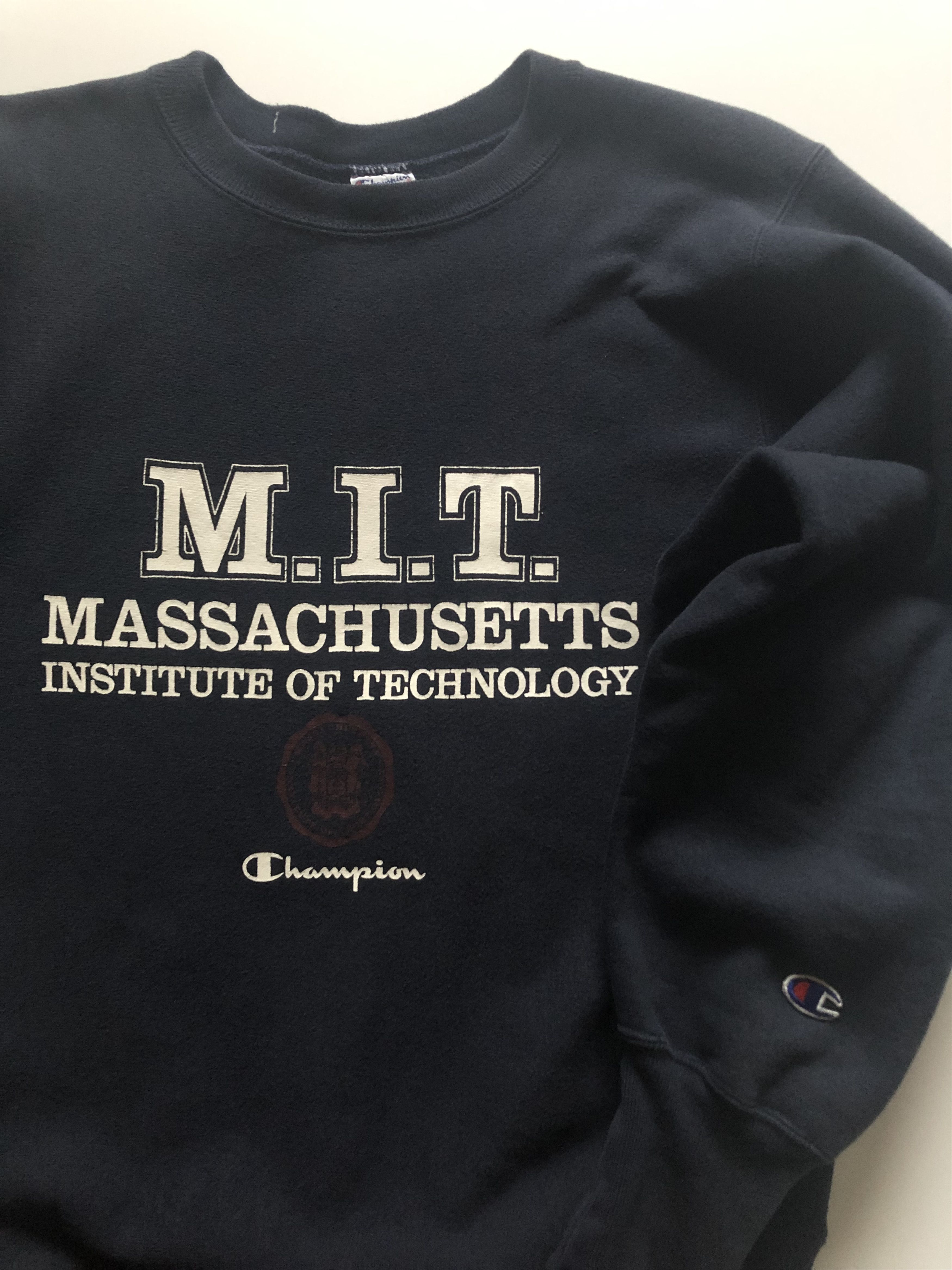 Champion × Vintage Vintage MIT Champion Reverse Weave Sweatshirt Size US M / EU 48-50 / 2 - 2 Thumbnail