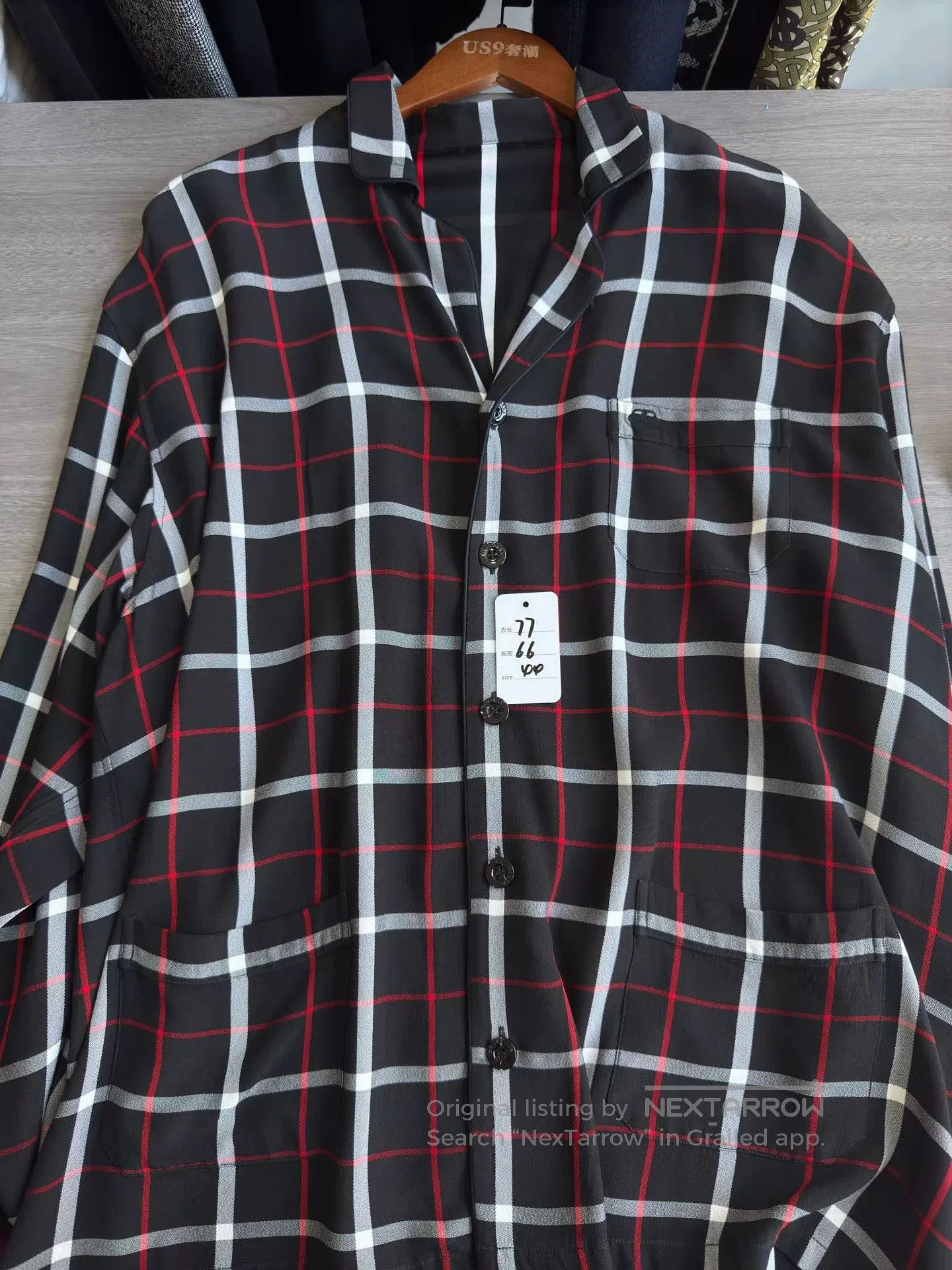 Balenciaga Balenciaga BB Embroidered Check Long Sleeve Shirt. Size US S / EU 44-46 / 1 - 7 Thumbnail