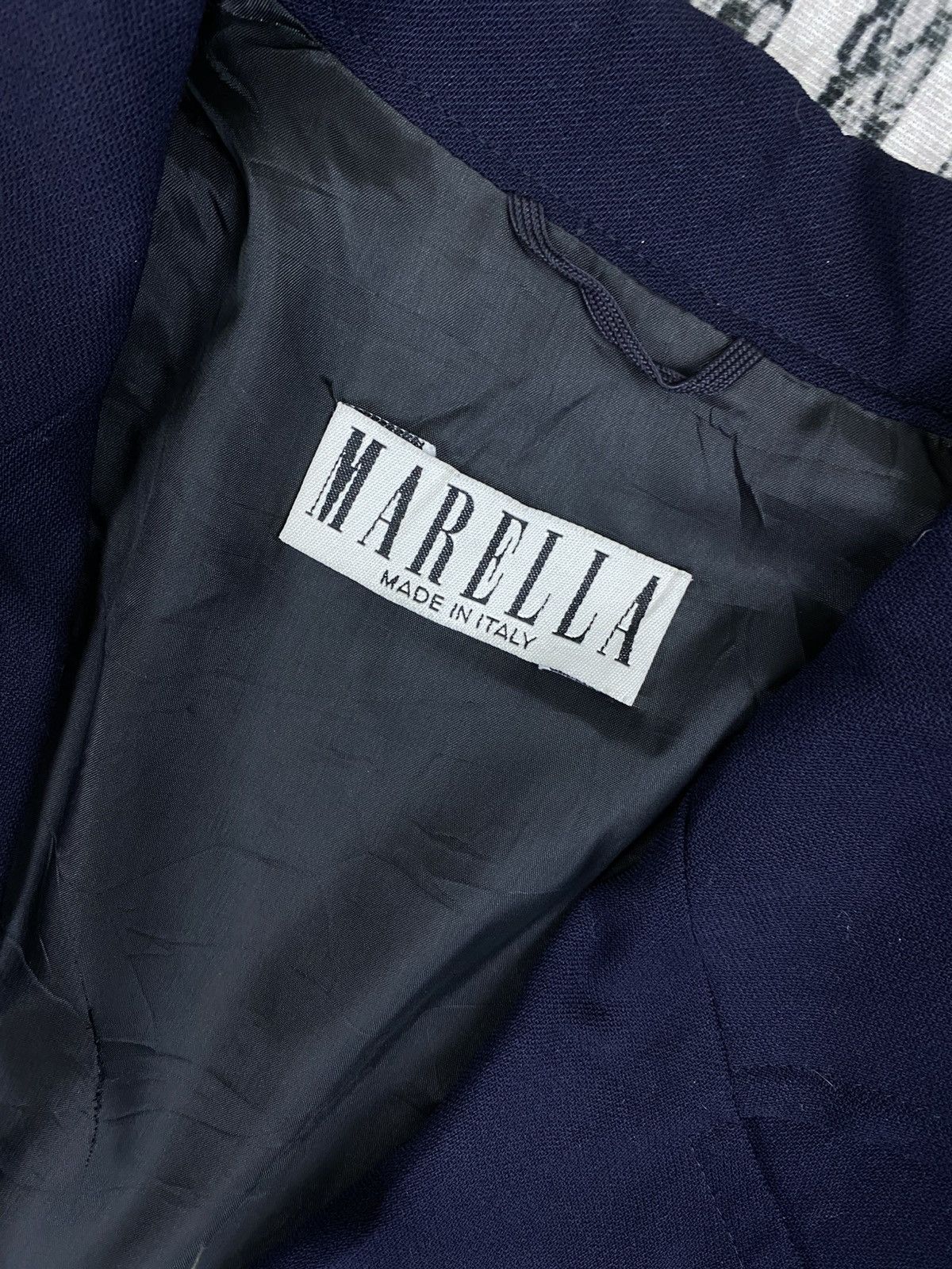 Marella Vintage Marella Navy Colour Double Button Long Blazer Size M / US 6-8 / IT 42-44 - 10 Thumbnail
