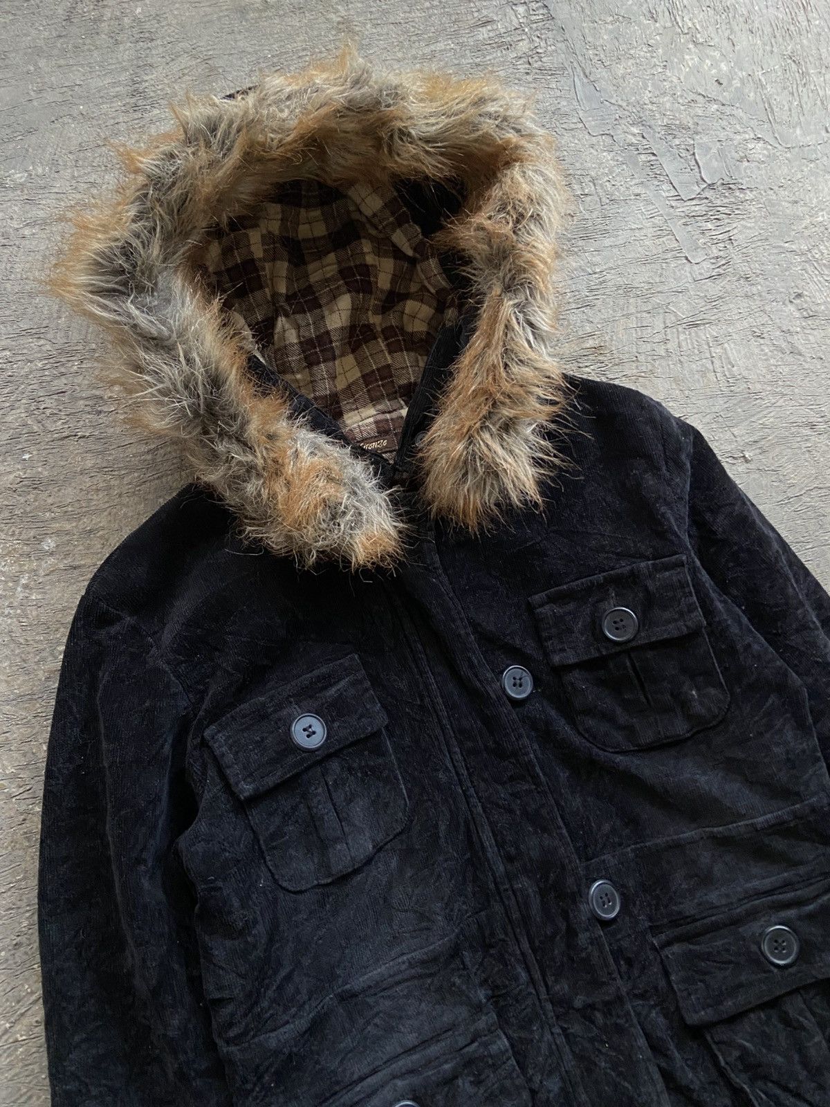 If Six Was Nine 2000s Lei Firenze - Vkei Apocalypse Corduroy Fur Jacket Size US S / EU 44-46 / 1 - 3 Thumbnail
