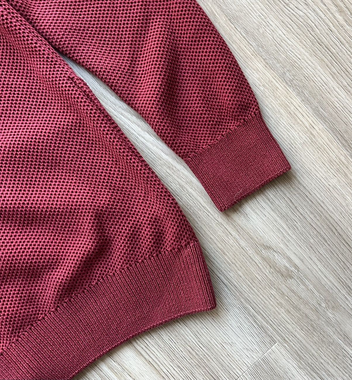 Lacoste × Vintage Vintage Lacoste Zip Up Knit Cherry Sweater Size US XL / EU 56 / 4 - 14 Thumbnail