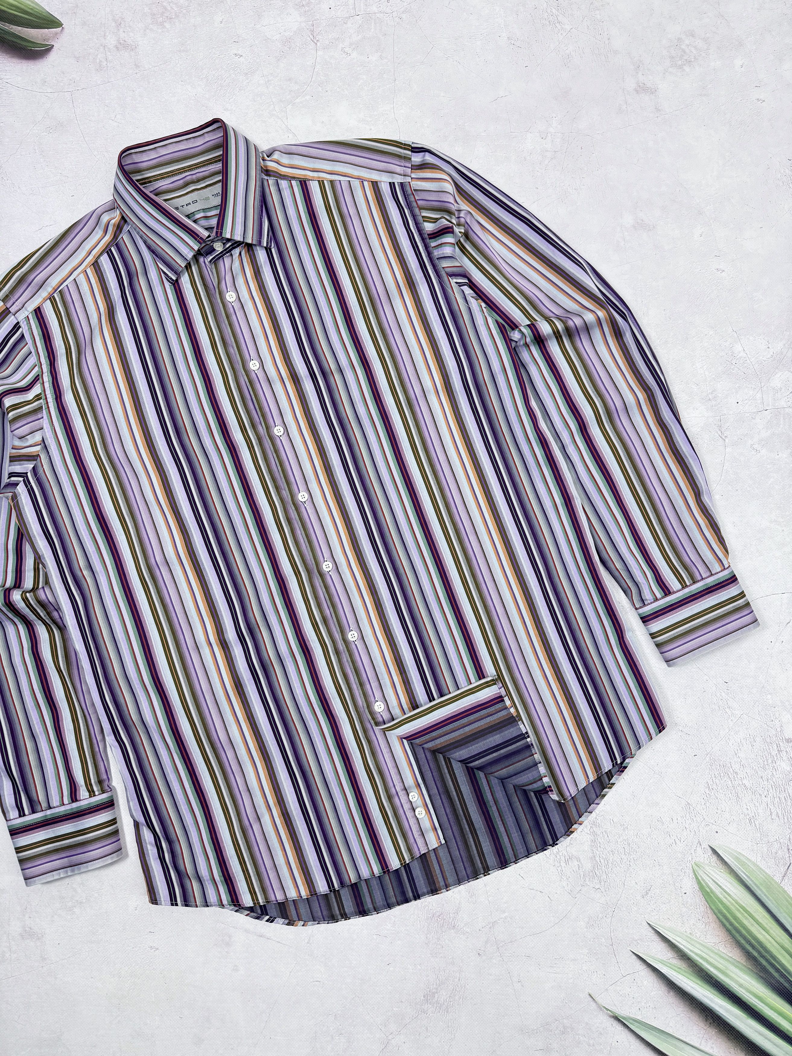 Etro Etro Shirt Multicolor Sriped Pattern Classic Size US L / EU 52-54 / 3 - 4 Thumbnail