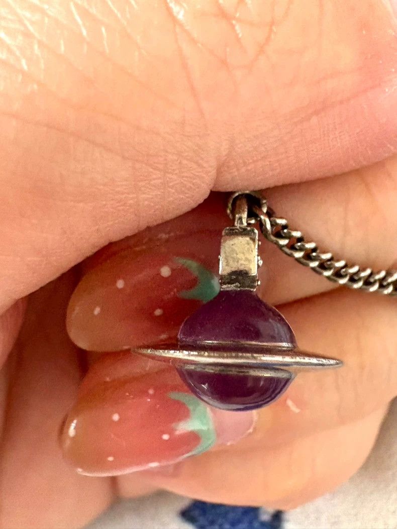 Vivienne Westwood Vivienne Westwood Vintage Purple Saturn Orb Necklace Size ONE SIZE - 8 Thumbnail
