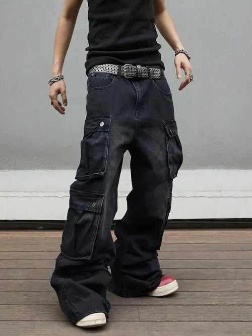 Designer × Japanese Brand × Vintage washed faded cleanfit yuppie bootcut cargo pants Size US 38 / EU 54 - 3 Thumbnail