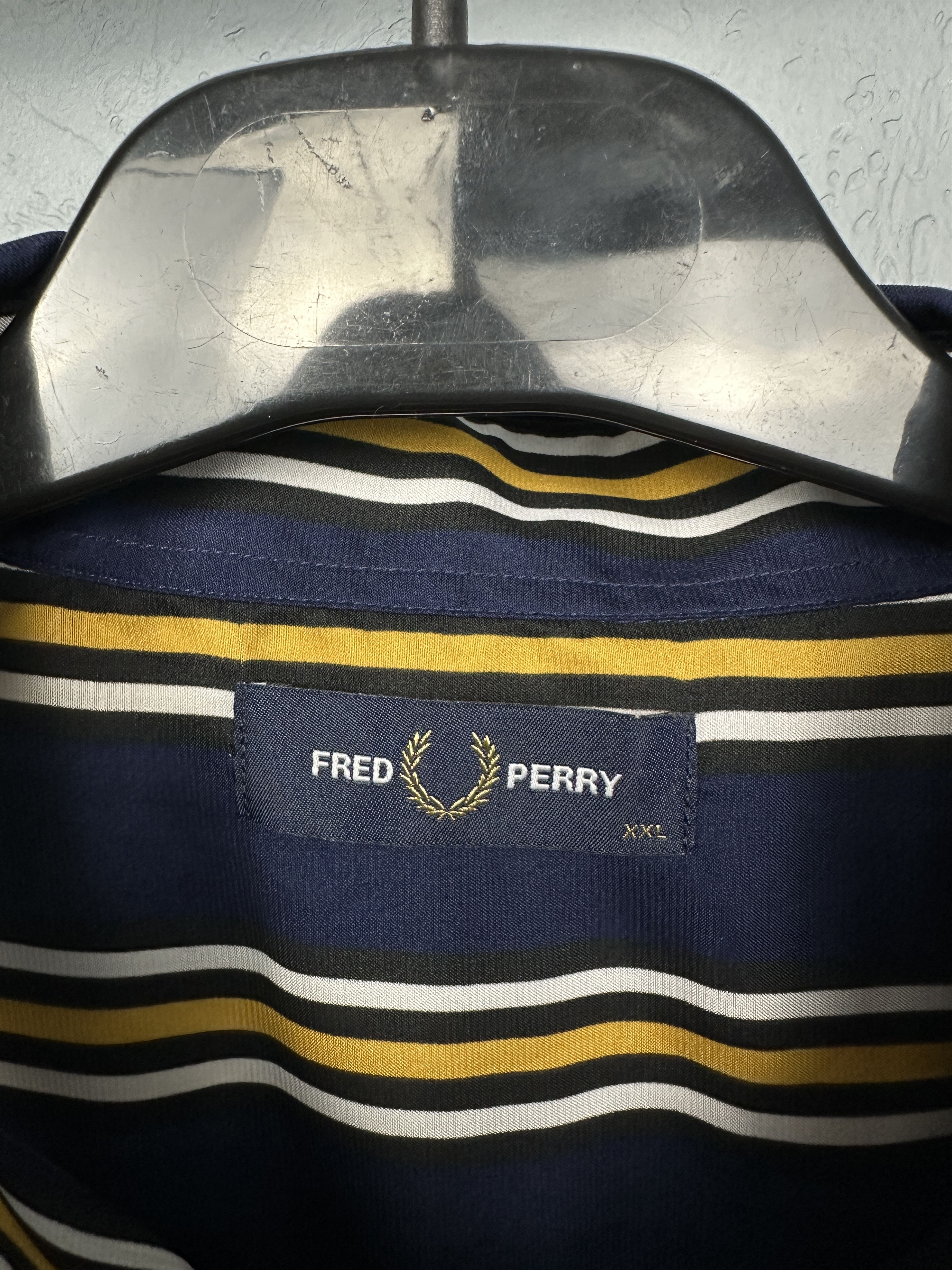Fred Perry Fred Perry Mens Short Sleeve Striped Shirt Size US XL / EU 56 / 4 - 4 Thumbnail