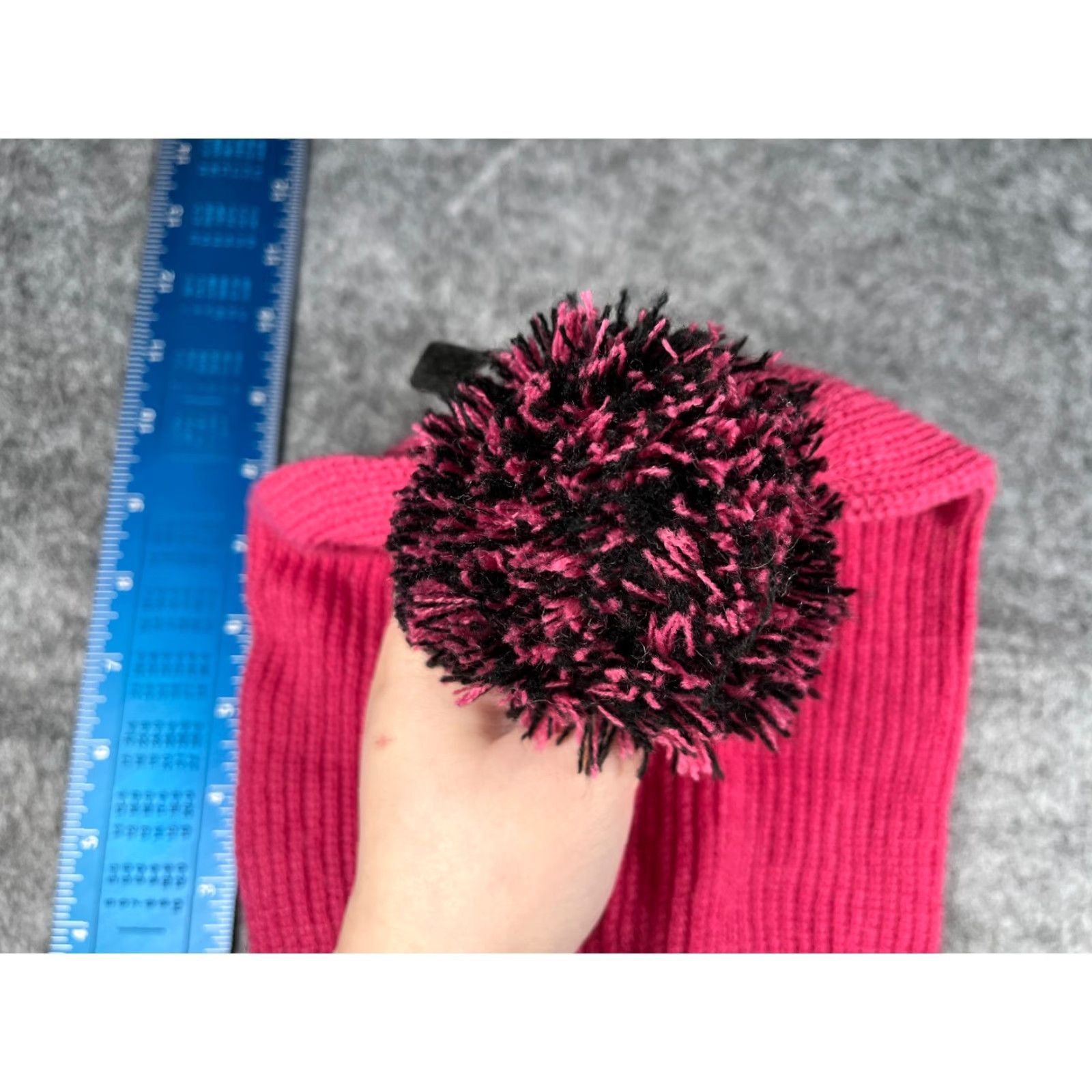 Pinko Beanie Toque Women One Size Pink Black Knit 100% Acrylic Ski Pom Outdoor Size ONE SIZE - 3 Thumbnail