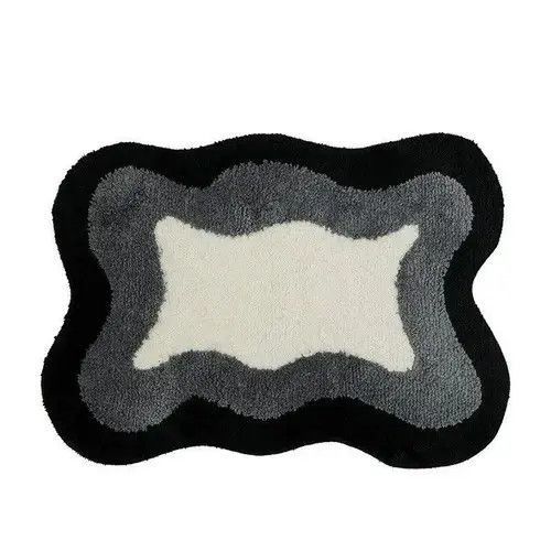 Designer × Vintage Mat Fluffy Thick Water Absorbing Anti Slip Bath Rugs 40x60cm Size ONE SIZE - 2 Thumbnail