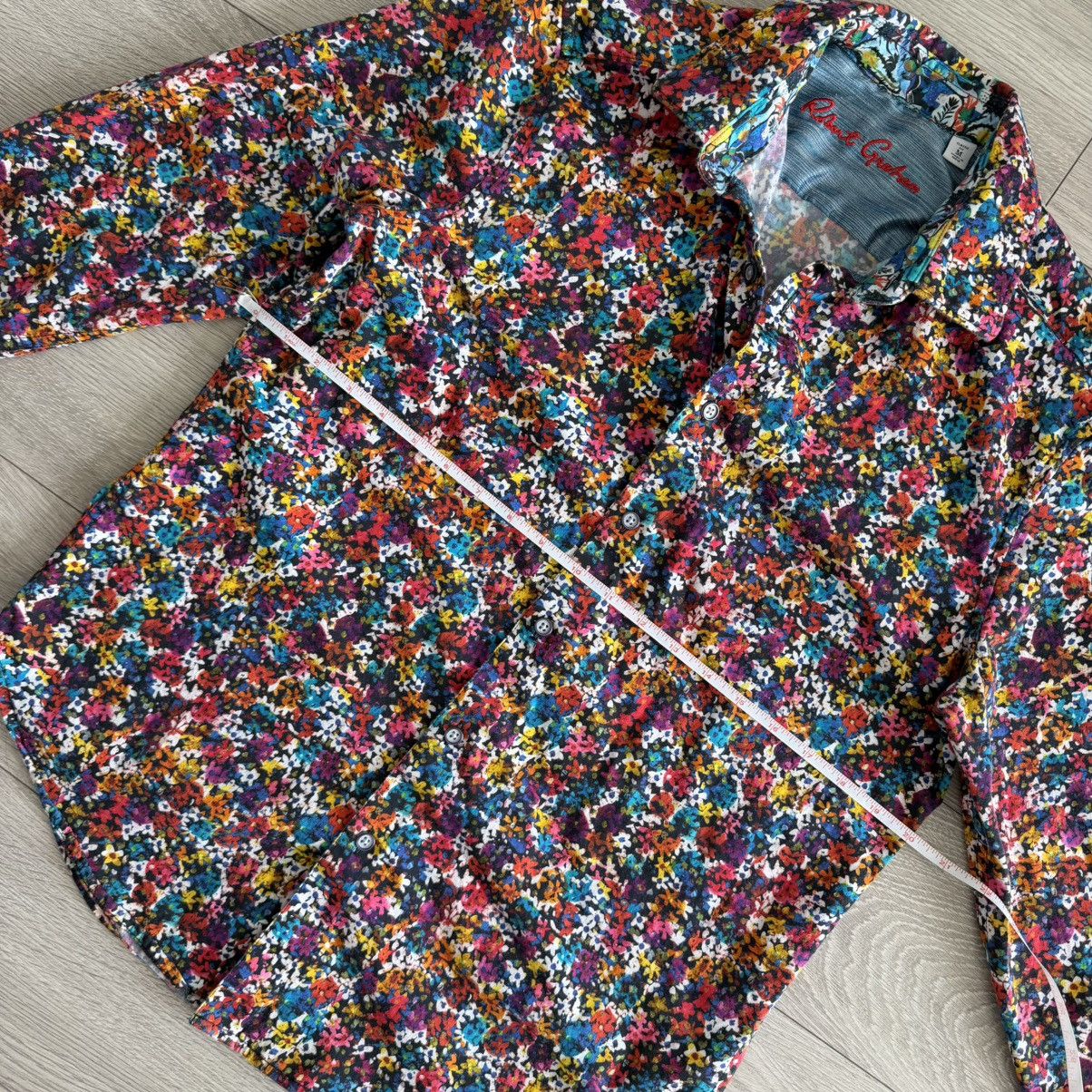 Robert Graham Robert Graham Size M Floral Print Flip Cuff Button Up Shirt Size US M / EU 48-50 / 2 - 2 Thumbnail