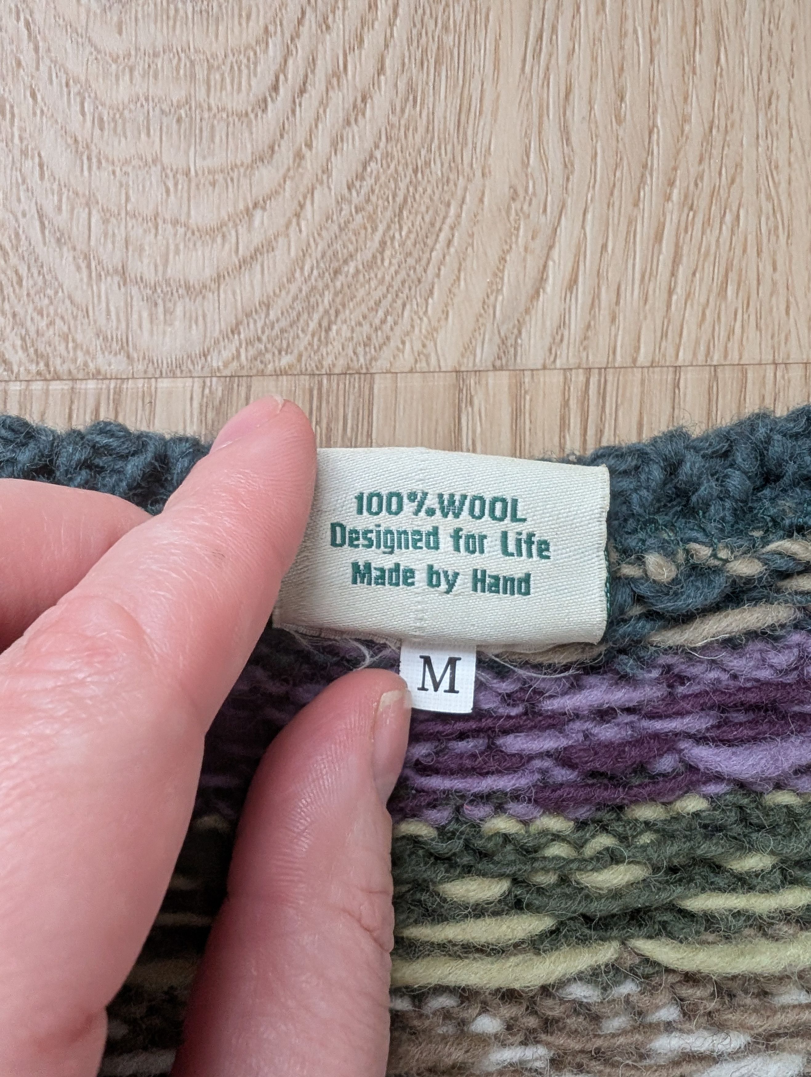 Handmade Pachamama Wool Hand Knit Tank Top Vest Fair Isle Amano Size M / US 6-8 / IT 42-44 - 5 Thumbnail