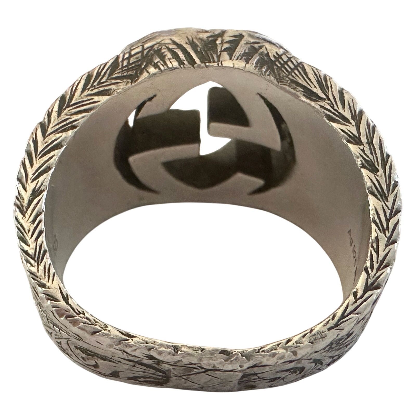 Gucci Gucci Interlocking G Arabesque Ring Sterling Silver Size ONE SIZE - 6 Thumbnail