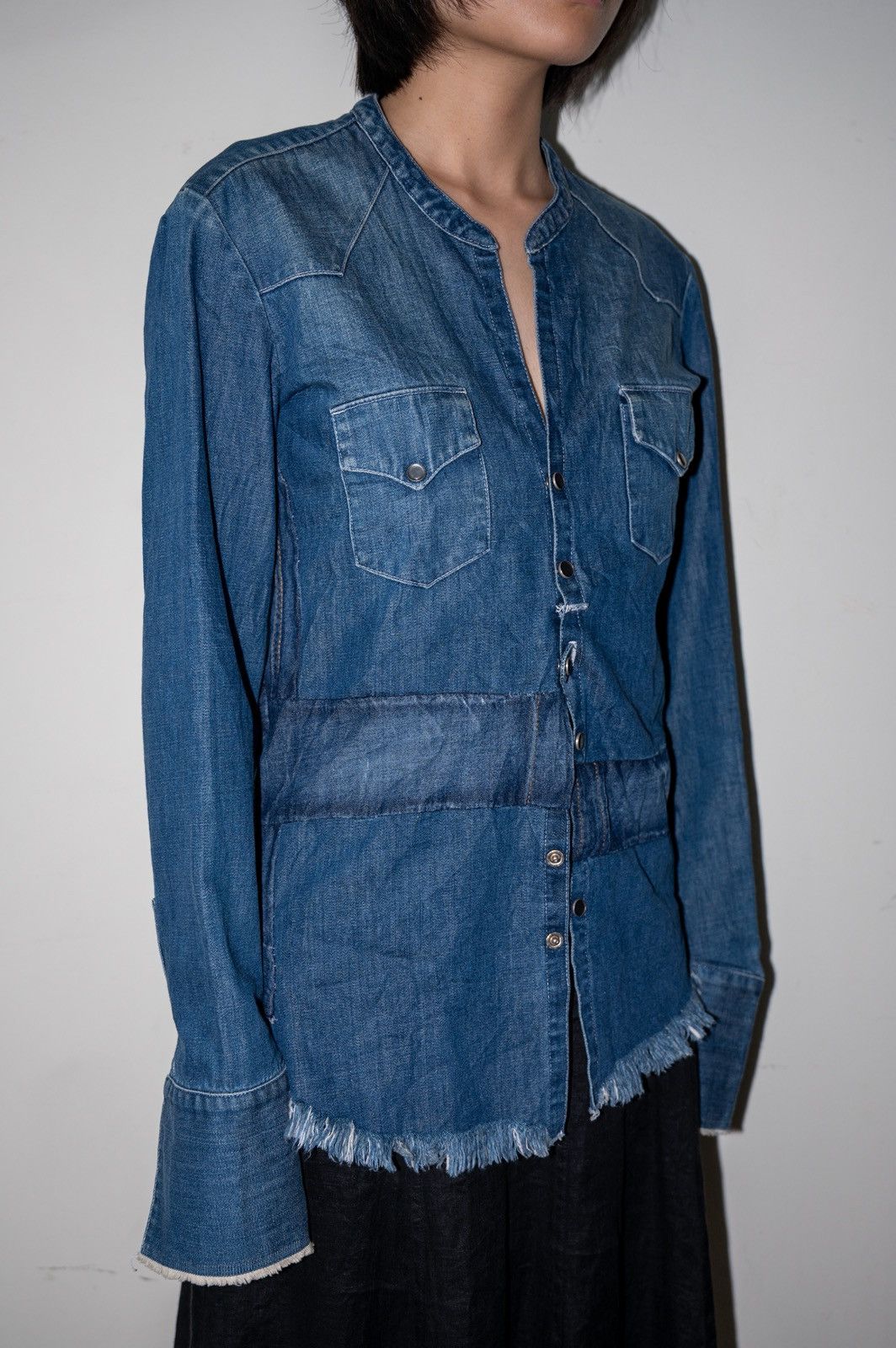 Greg Lauren Greg Lauren denim western studio deconstructed kimono shirt Size US S / EU 44-46 / 1 - 8 Thumbnail