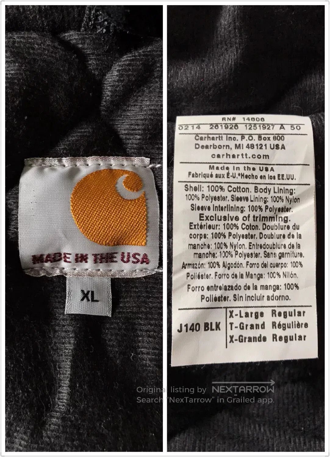 Carhartt 125th Anniversary Carhartt J140 Black XL Jacket. Size US XL / EU 56 / 4 - 9 Thumbnail