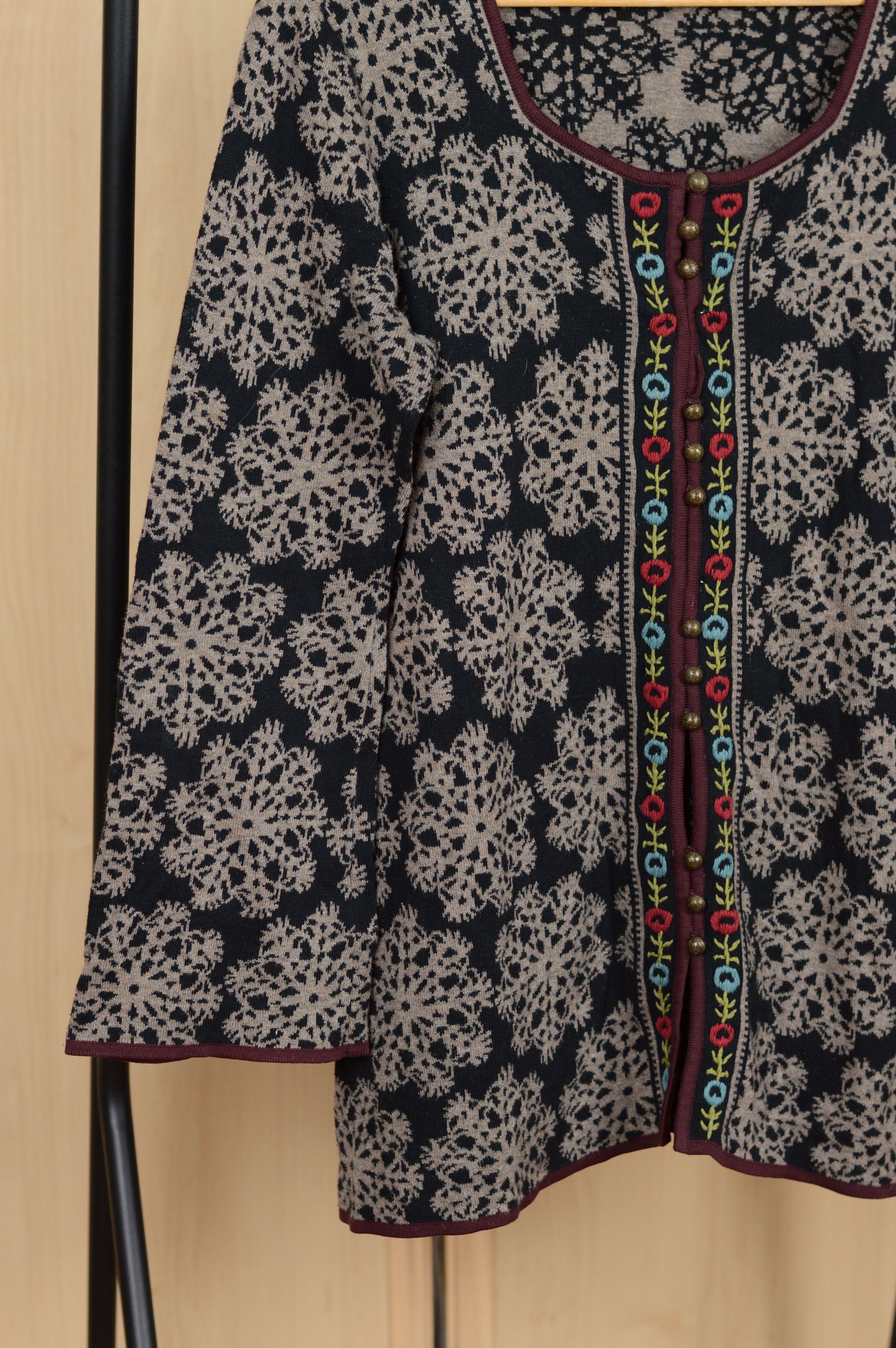 Designer Gudrun Sjoden Nordic Wool Cotton Cardigan Size M / US 6-8 / IT 42-44 - 2 Thumbnail