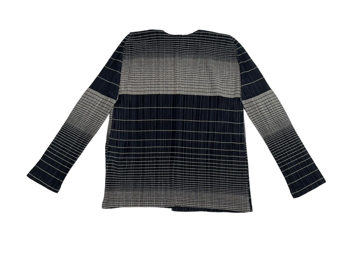 Pleats Please Issey Miyake Rare Vintage PLEATS PLEASE Gradient Striped Cardigan 1990s Size US L / EU 52-54 / 3 - 2 Thumbnail