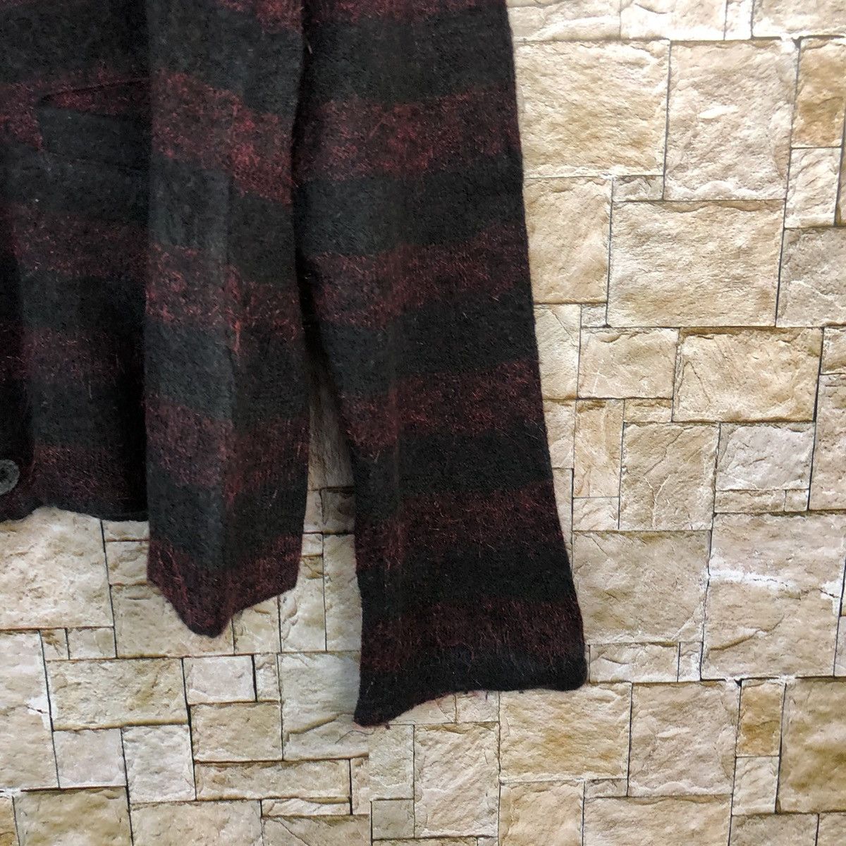 Homespun Knitwear × Japanese Brand Ballow Red Stripe Cardigan Knitwear #A1058 Size M / US 6-8 / IT 42-44 - 8 Thumbnail