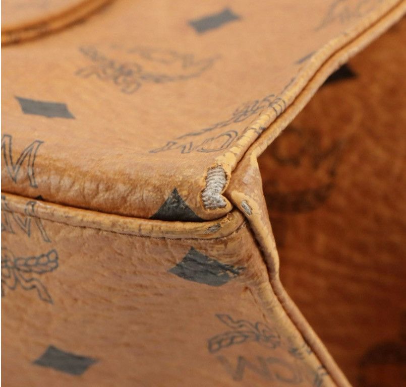 MCM MCM Shoulder Tote in Cognac Visetos Coated Canvas – Vintage Size ONE SIZE - 8 Thumbnail